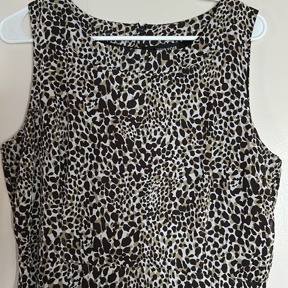 Voir Voir Sleeveless Fit and Flare Dress- Animal Print - Picture 2 of 15